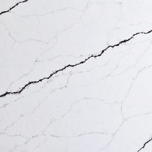J24011_1 Calacatta Black Quartz Stone Slab Wholesale