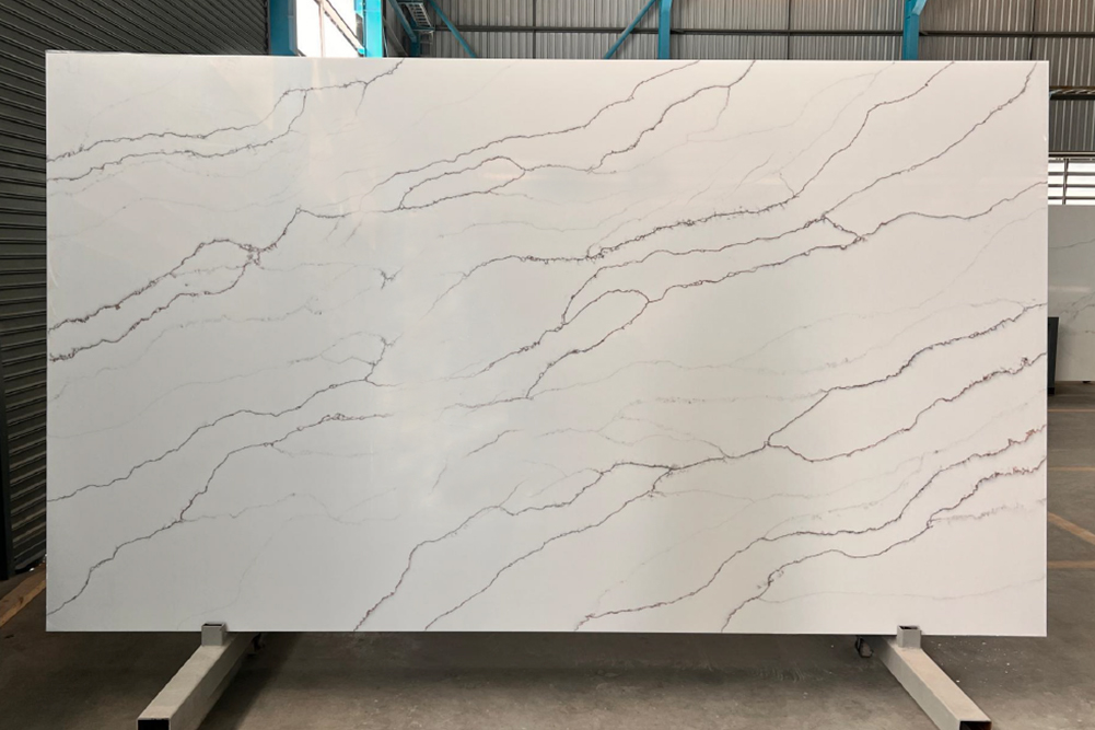 Calacatta Dark Red Quartz Stone Slab Wholesale